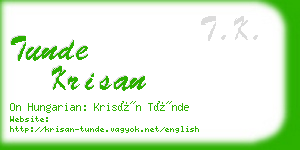 tunde krisan business card